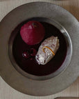 Artisan Pasta Plate with a poached pear dessert