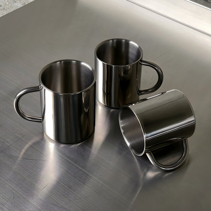 Double-Layer Glossy Stainless Steel Cups – LoveÉcru