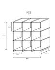 Size diagram of Stello Countertop Grid Shelf with dimensions labeled for easy reference.