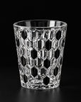 Black Vetra Raindrop hand-painted glass, on a black background