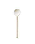 Marumitsu Bean Spoon with white clay non-glaze finish and rustic bean-shaped tip.