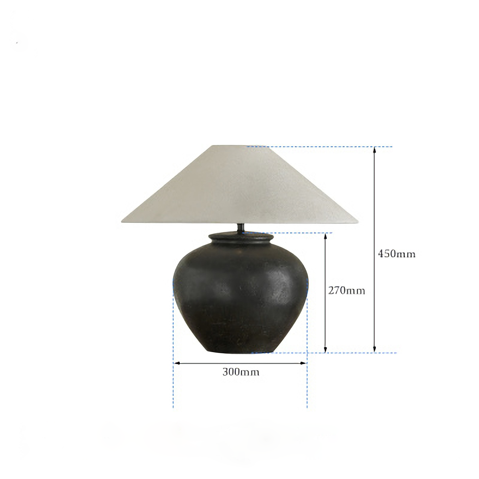 Egg Shaped Clay Pot Table Lamp Love cru
