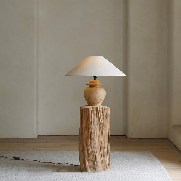 Carved Floor Lamp - LoveÉcru Home Home LoveÉcru