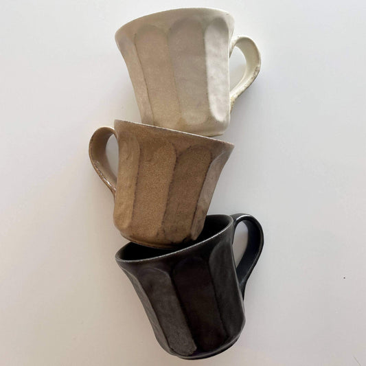 Rinka Mug & Plate Set - Kaneko Kohyo Porcelain Mug LoveÉcru