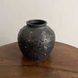 SHABBY CHIC BLACK VASE - Yoshida Pottery Vases LoveÉcru