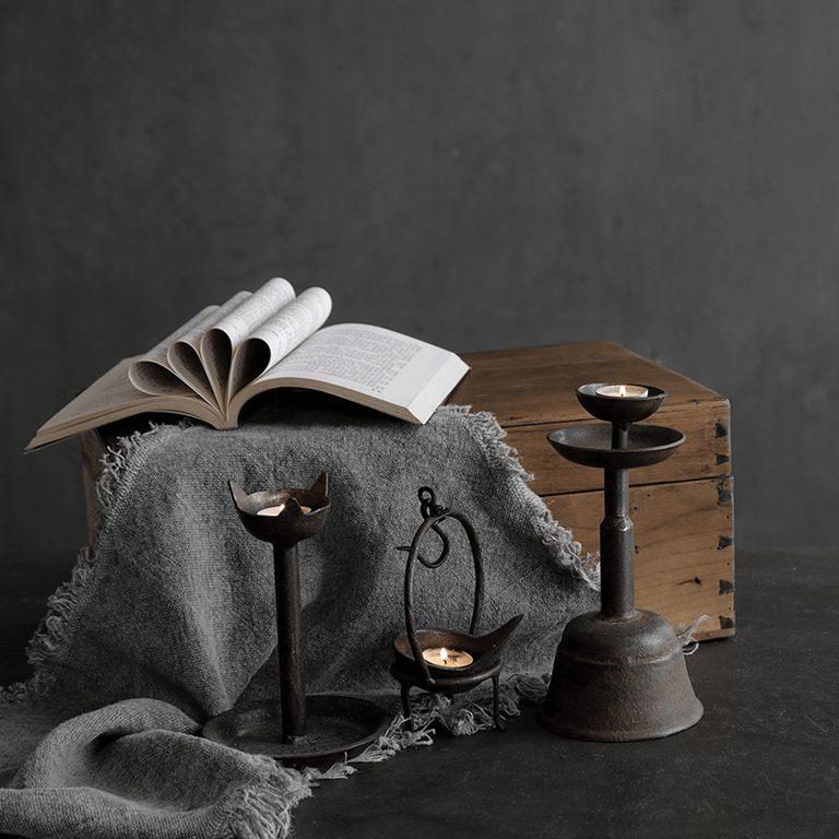 Aimu Table Candle Holder – Antique Elegance – LoveÉcru