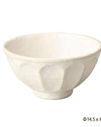 Rinka Medium Soup Bowl 14.5cm - Kaneko Kohyo Porcelain Bowl LoveÉcru