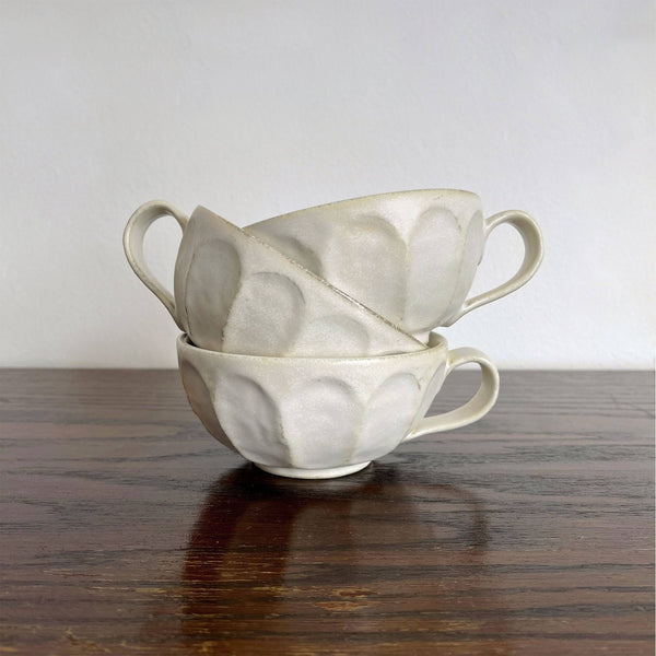 Rinka Soup Cup - Kaneko Kohyo Porcelain Cup LoveÉcru