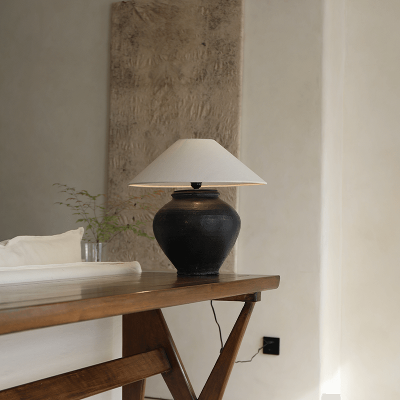 Wabi-Sabi Style Handmade Table Lamp - LoveÉcru Home Home LoveÉcru