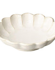 White porcelain Rinka Bowl 21cm with flower shape, part of the Kaneko Kohyo collection, perfect for enhancing table settings.