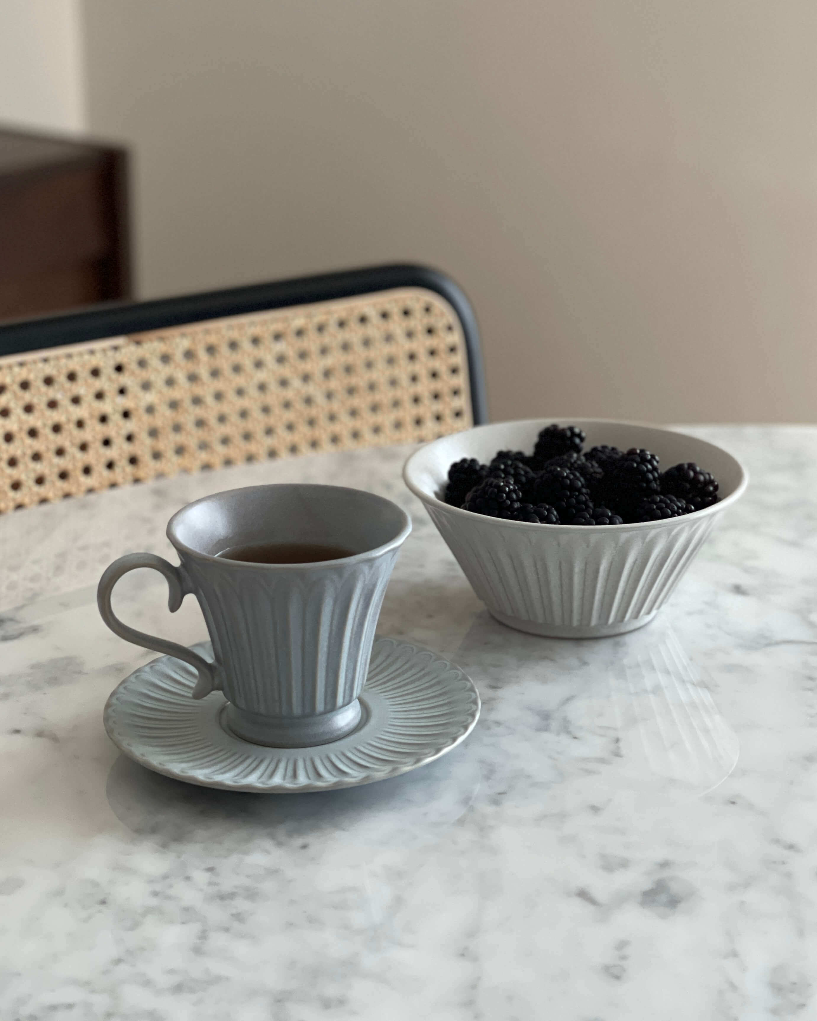 Storia Tall Coffee Cup & Saucer – LoveÉcru